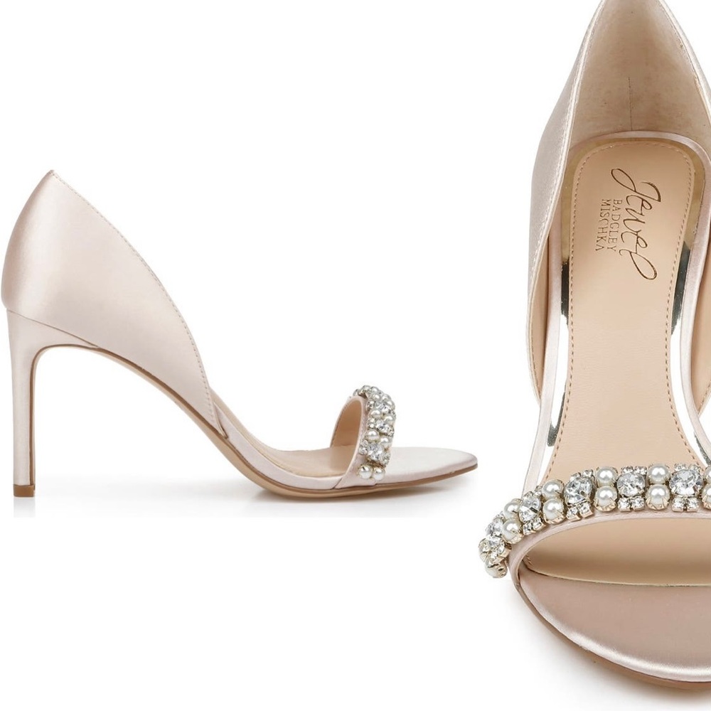 Badgley Mischka Jewel Collection (Dayana)~Size 11~Champagne Satin. New!!💜 - Picture 1 of 7